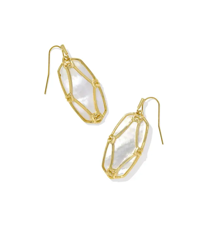 ELLE Lattice Frame Drop Earring