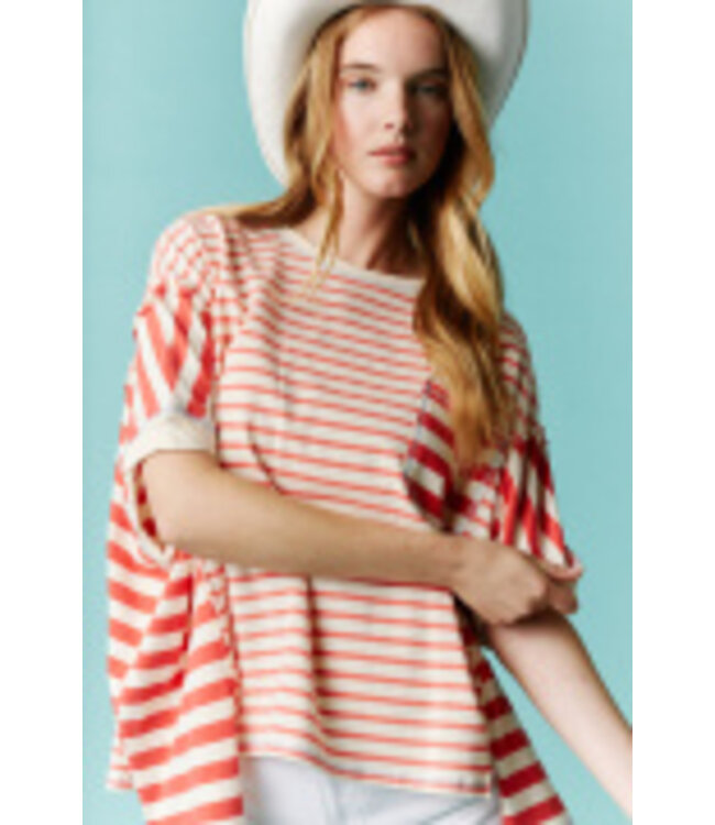 Round Neck Stripe Top