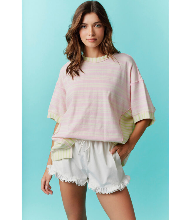 Round Neck Stripe Top