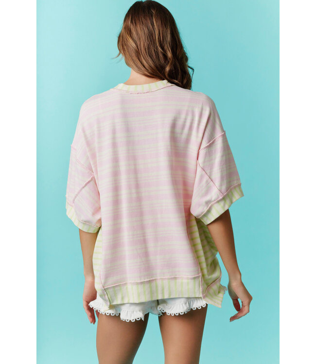 Round Neck Stripe Top