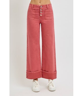 Risen Hi Rise Wide Leg Cuff Pants