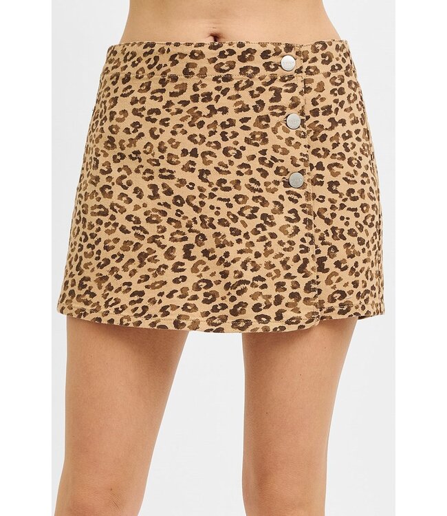 Hi Rise Button Skort
