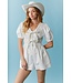 IR39870-01 Front Tie Denim Romper