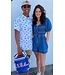 IR39870-01 Front Tie Denim Romper