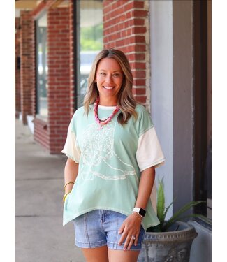 Fantastic Fawn Western Boots Relaxed T Shirt