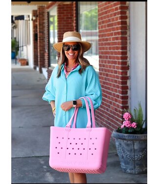 BUCKETLIST oversized textured shirt dress