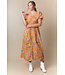 IFD65385-01 Paisley Print Zipper Front Dress