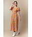 IFD65385-01 Paisley Print Zipper Front Dress