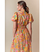 IFD65385-01 Paisley Print Zipper Front Dress