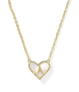 Kendra Scott Heart Letter Pendant Necklace