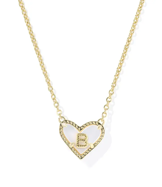 Heart Letter Pendant Necklace