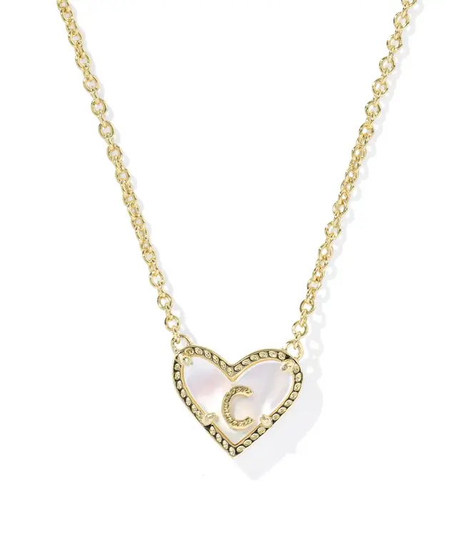 Heart Letter Pendant Necklace