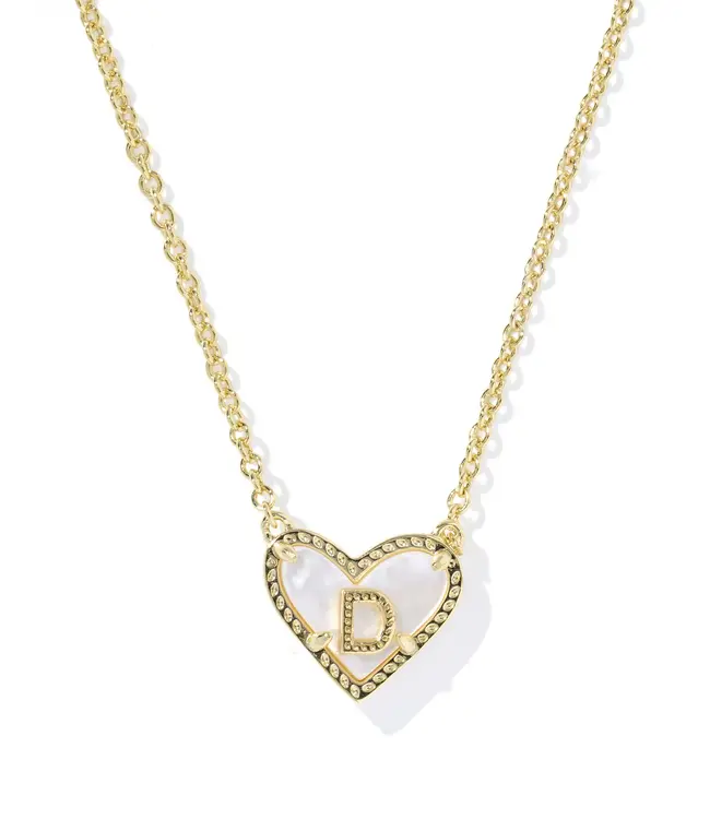 Heart Letter Pendant Necklace