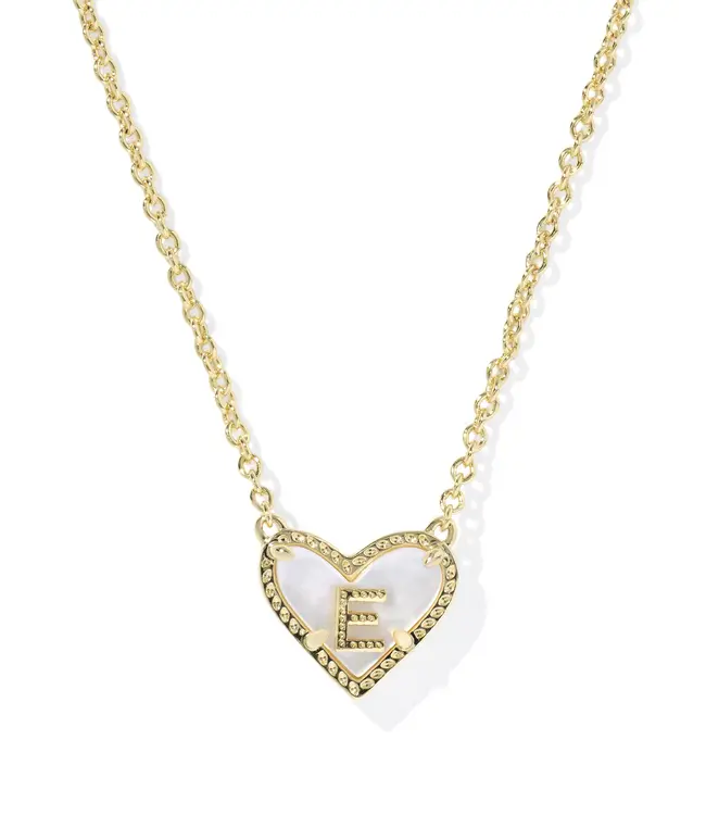 Heart Letter Pendant Necklace