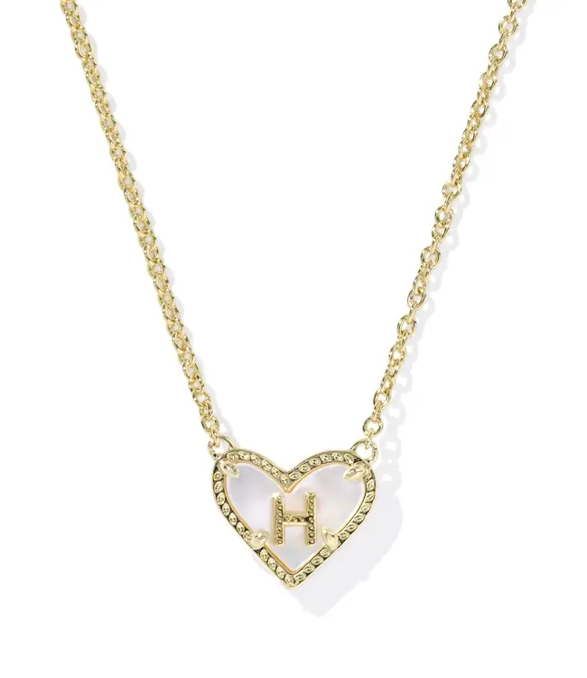 Heart Letter Pendant Necklace
