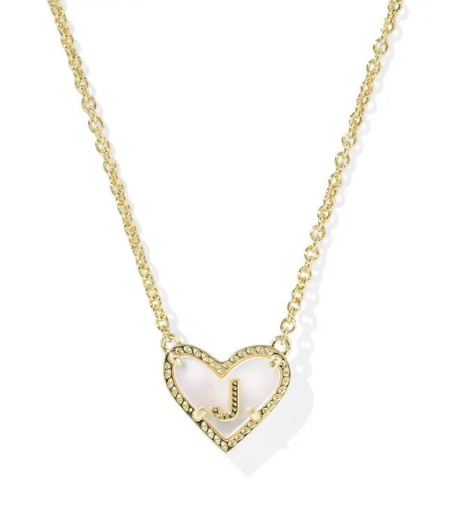 Heart Letter Pendant Necklace