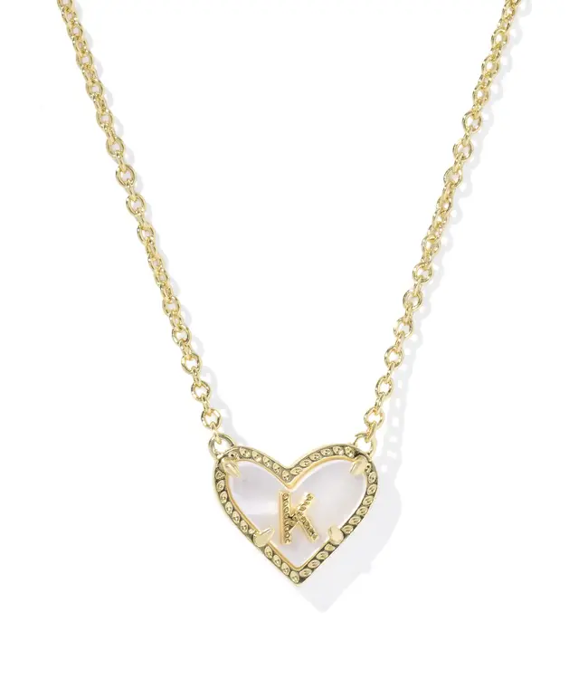 Heart Letter Pendant Necklace