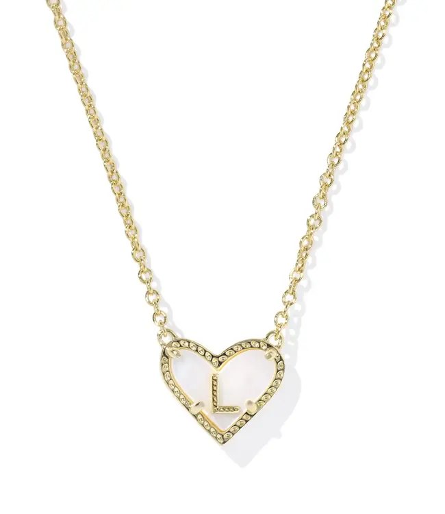 Heart Letter Pendant Necklace