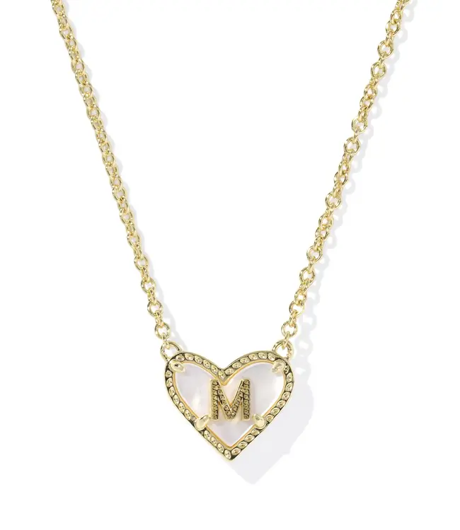 Heart Letter Pendant Necklace