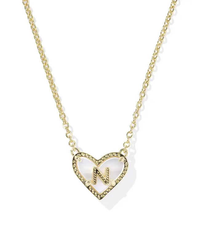 Heart Letter Pendant Necklace