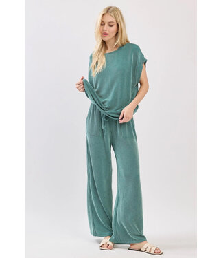 Sewn and Seen Striped Rib Knit Lounge Pant