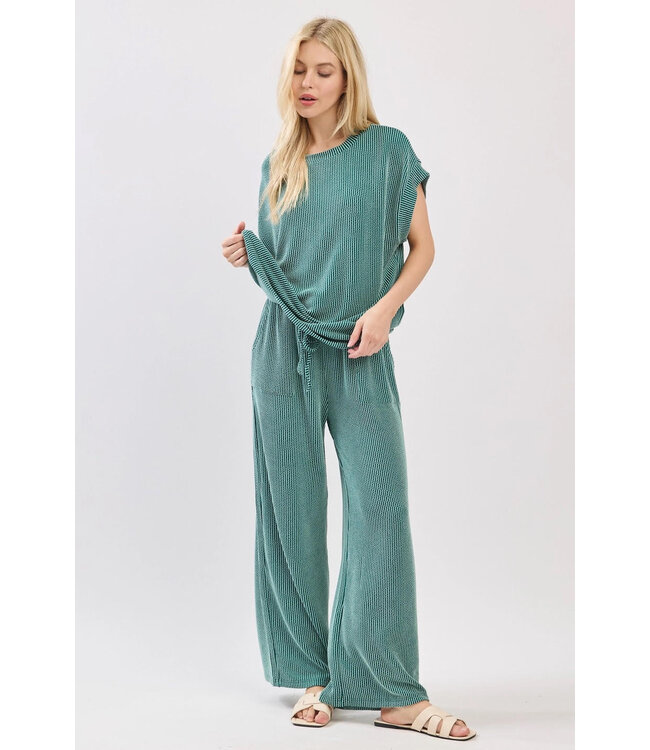 Striped Rib Knit Lounge Pant