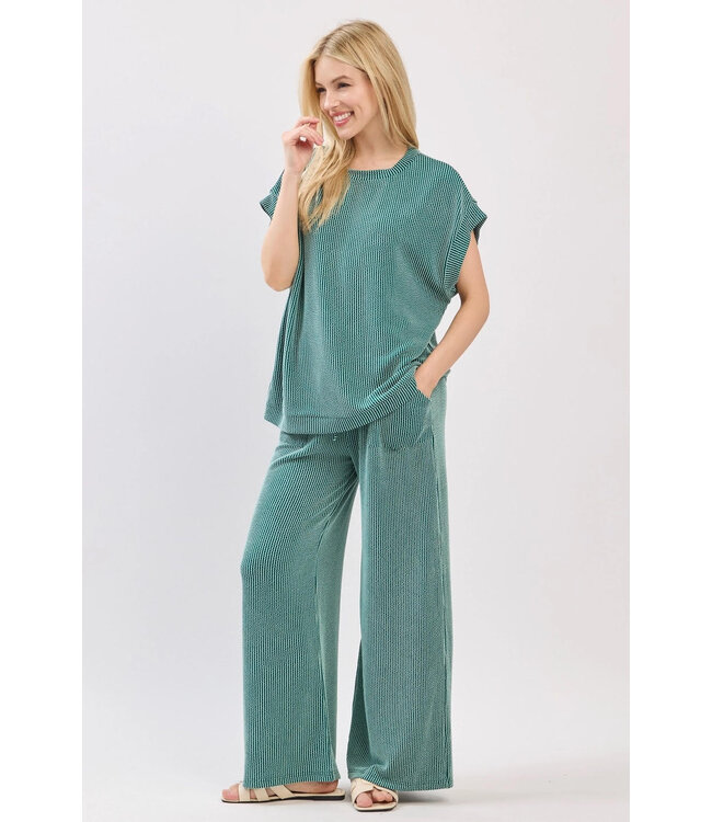 Striped Rib Knit Lounge Pant