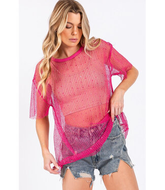 Sewn and Seen Sparkle Fishnet Top