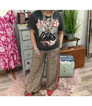 JADE BY JANE Leopard Pants w/ vertical stripe