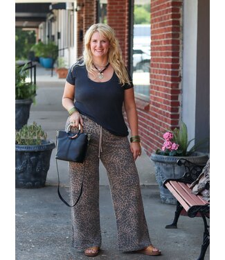 Z Supply Hunter Leopard Knit Pant