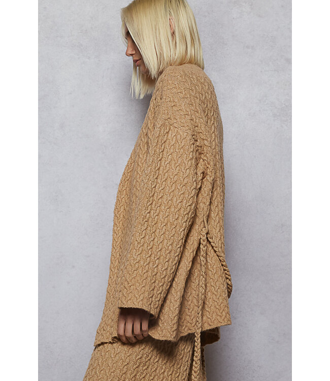 Cardigan w/ Adjustable Tie Belt