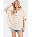 Checkered Boxy B/D Top