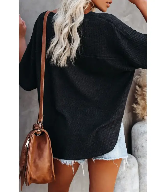 Waffle Reverse Seam S/S Top