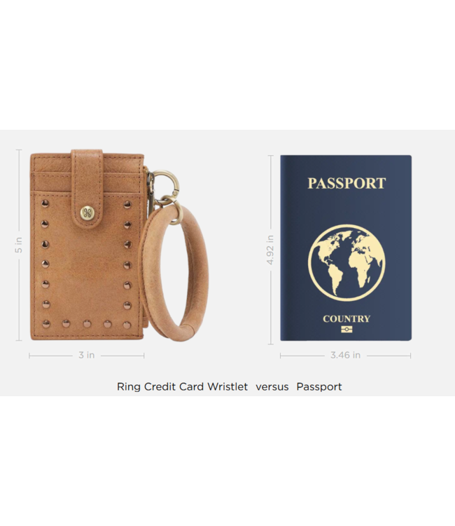 RING CC Wristlet Pebbled Leather