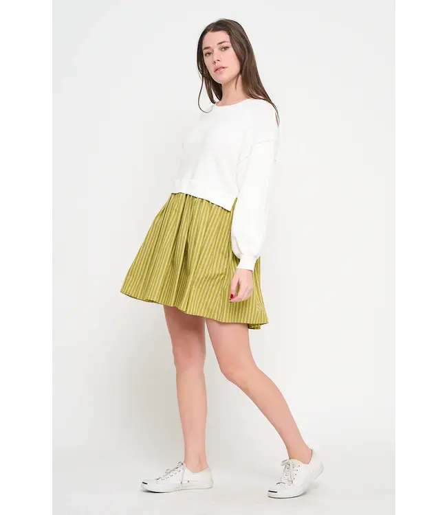 Poplin Two-Fer Dress