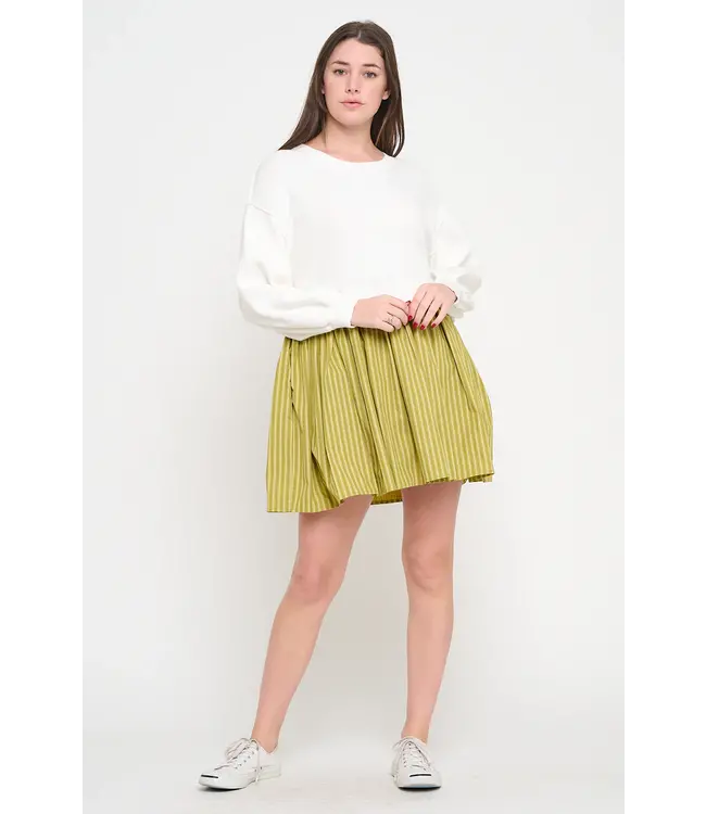 Poplin Two-Fer Dress