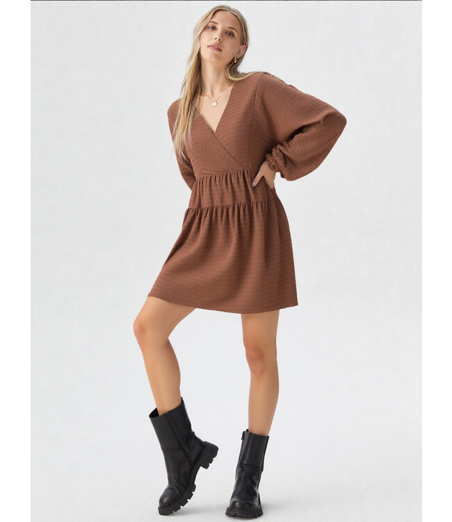 VNeck Textured Dress