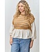 Vest Attached Long Sleeve Top