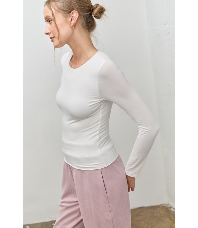 Round Neck L/S Top