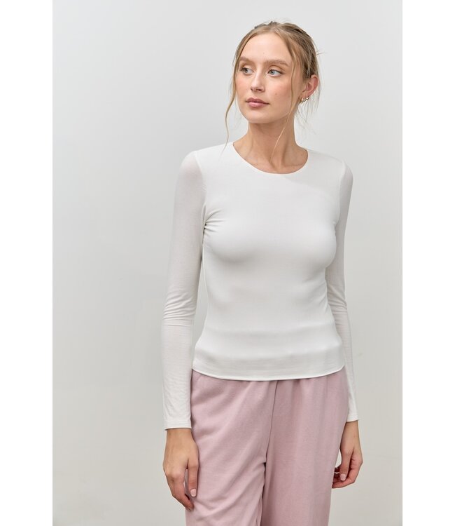 Round Neck L/S Top
