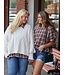 Plaid Button Up Short Sleeve Top