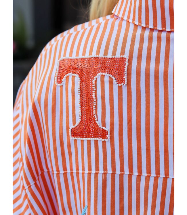 Licensed TN Mini Icon Striped Button Down