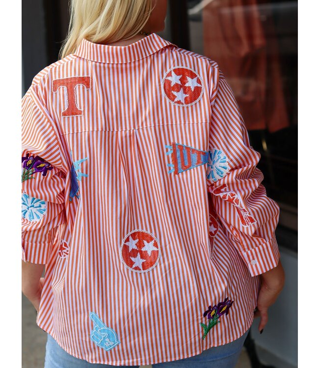 Licensed TN Mini Icon Striped Button Down