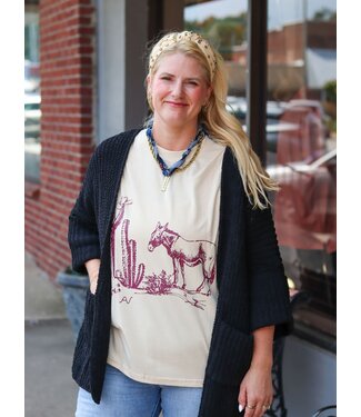 Pretty Bash Western Cactus Crewneck Tee