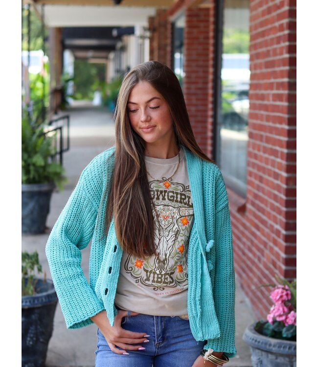 Cardigan w/ Chenille Buttons