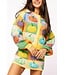 Colorblock Pumpkin Cardi