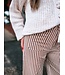 Twill Stripe Wide Leg Pants
