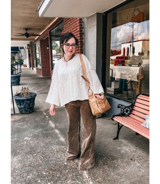 High Rise Wide Leg Corduroy Pant