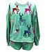 VELVET REINDEER SWEATSHIRT