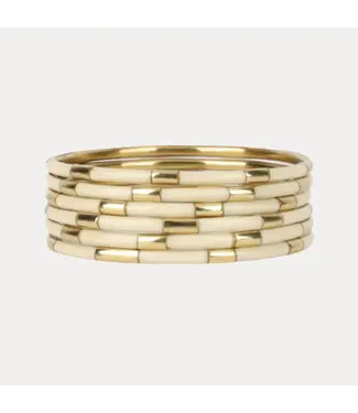 BUDHAGIRL All Weather Bangle VEDA Ivory set/6